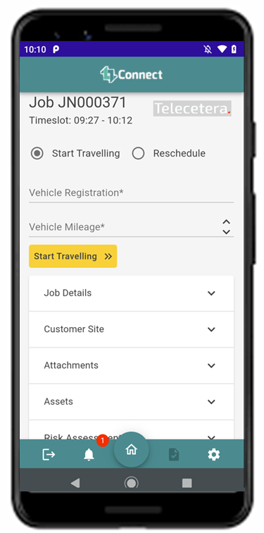 connect mobile start travelling
