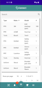 Example of what the user will see on Connect Mobile