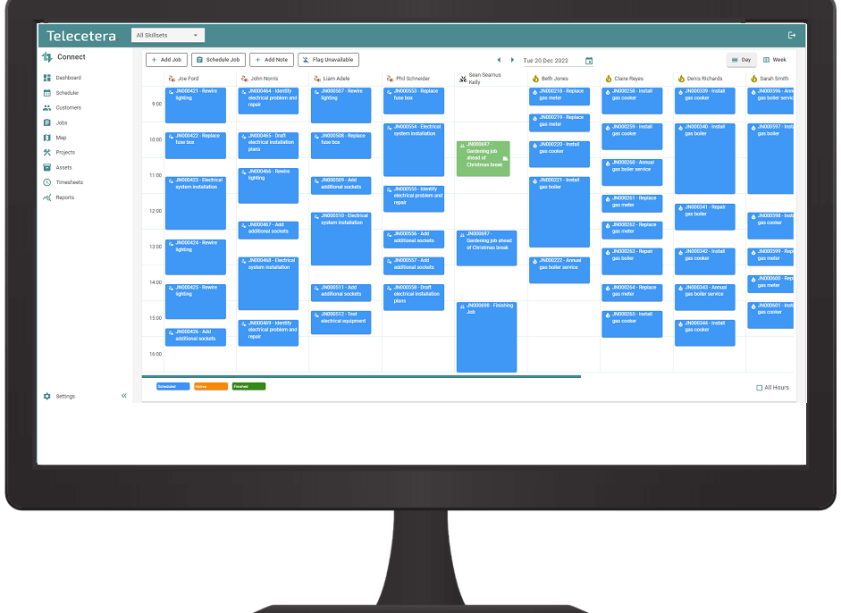 connect manager - scheduler